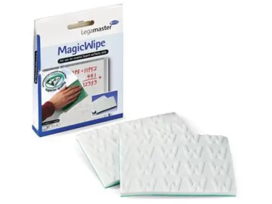 Whiteboard-Reinigungstuch Legamaster 7-121500 MagicWipe Mikrofaser, weiß, 2 MagicWipes und 1 Trockentuch