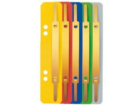 Heftstreifen Leitz 3701-00-99 37010099 farbig sortiert, Karton, Metalldeckleiste, kurz, Pack 250 Stk