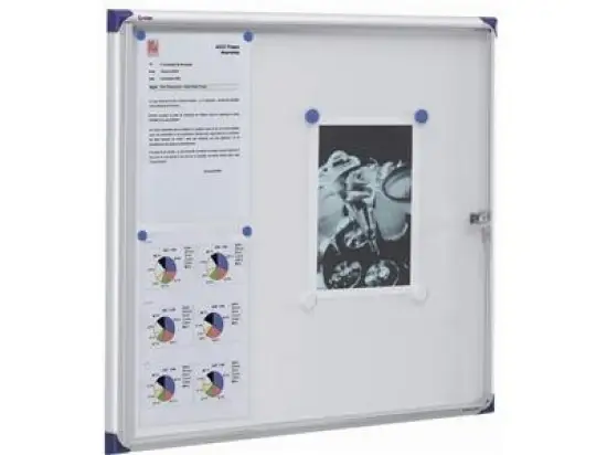 Schaukasten Nobo 1900847 Pacific 68x73x22cm Innenbereich, magnetische Metall-Rückwand