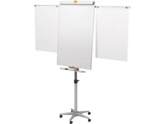 Flipchart Nobo 1901920 Mobil Nano Clean 5 Rollen, 2 Seitenarme, magnethaftend