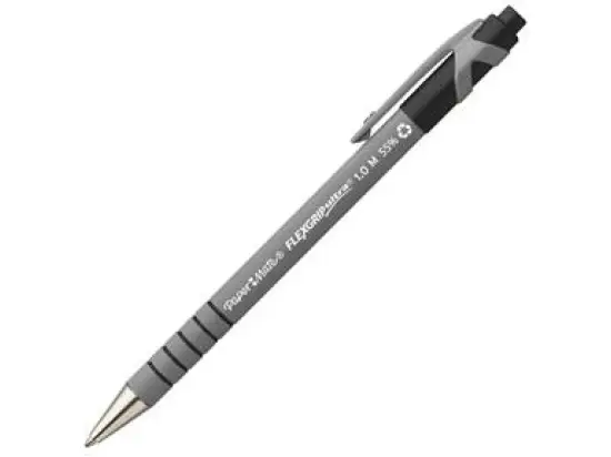 Kugelschreiber Paper Mate S0190393 FlexGrip Ultra 1.0 M 0,4mm (M), Wechselmine, Druckmechanik, dokumentenecht, schwarz