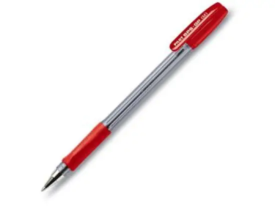 Kugelschreiber Pilot BPS-GP-M-R 2090002 BPS-GP M 0,4mm (M), Wechselmine, mit Kappe, rot, Pack 12 Stk
