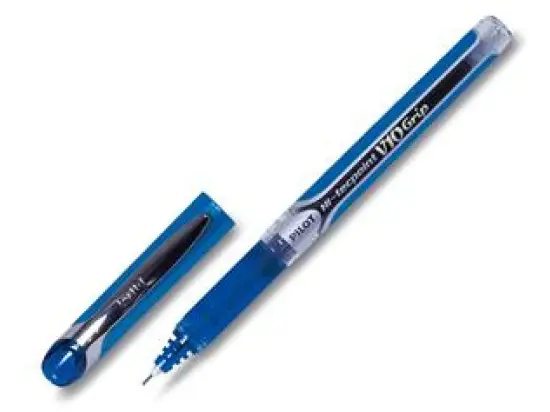 Tintenroller Pilot BXGPN-V10-L 2208003 Hi-Tecpoint V10 Grip 0,7mm, Edelstahlspitze, mit Kappe, blau