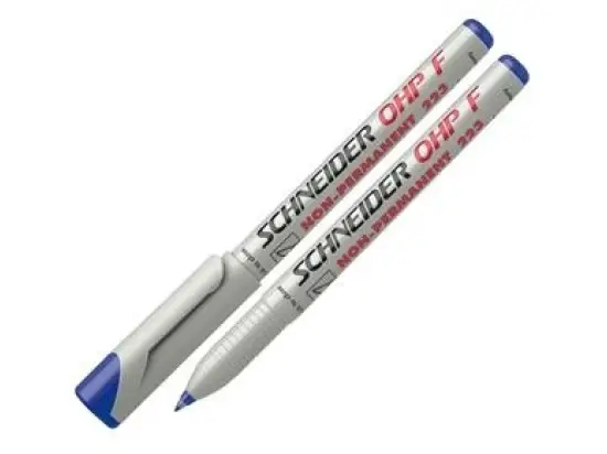 Universalmarker Schneider 112303 Maxx 223 F 0,7mm (F), Rundspitze, wasserlöslich, blau, Pack 10 Stk