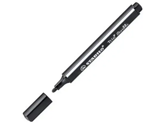 Filzstift Stabilo 368/946 Trio Scribbi schwarz dreieckig, Pack 5 Stk