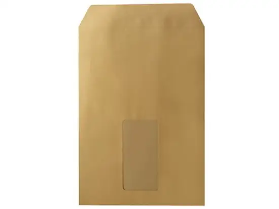 Versandtasche Soennecken 327412070 2062 C5 mit Fenster/haftklebend braun 90g, Pack 500 Stk