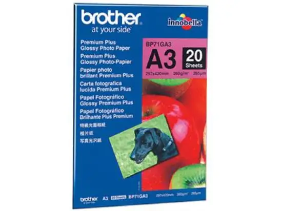Fotopapier Brother BP71GA3 A3 260g, Pack 20 Blatt