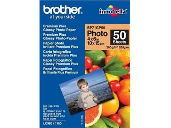 Fotopapier Brother BP71GP50 A6 260g, Pack 50 Blatt