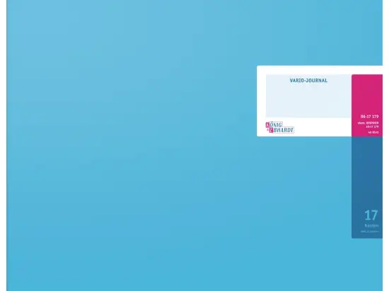 Vario-Journal König & Ebhardt 86-17179 8617179 mit Kopfleiste, 420x297 mm, 96 Seiten, Konten-Journal, Karton, magenta/hellblau