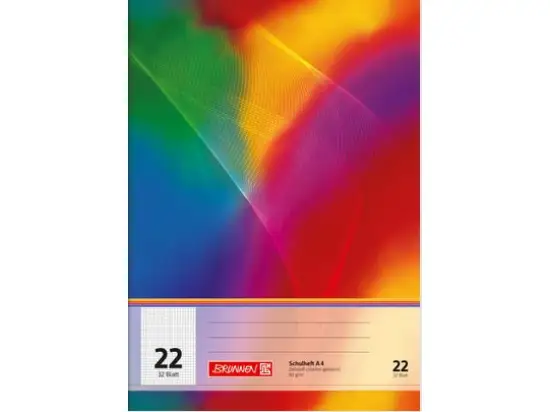 Schulheft Brunnen 10-4432202 104432202 A4 Lineatur 22 kariert 32 Blatt