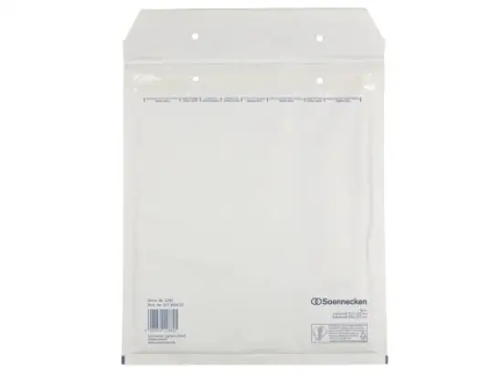 Luftpolstertasche Soennecken 327209401 2282 Größe: E/2, 210x265mm, Kraftpapier, weiß, Pack 5 Stk