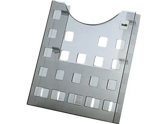 Prospekthalter Helit H6102508 grid A4 grau-transparent Wand-/Tischmontage