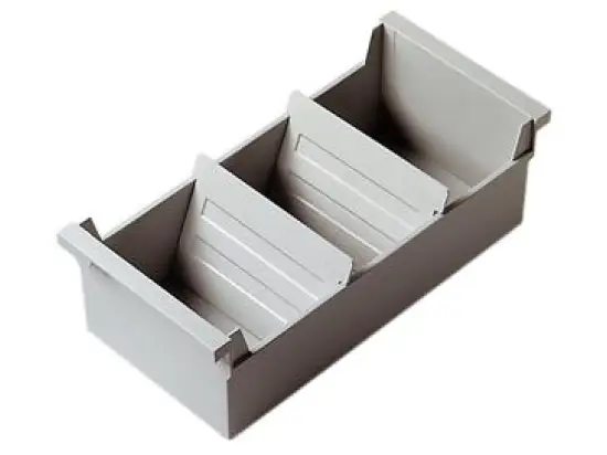 Karteitrog Helit H6201882 A6-quer, lichtgrau, inkl. 2 Stützplatten