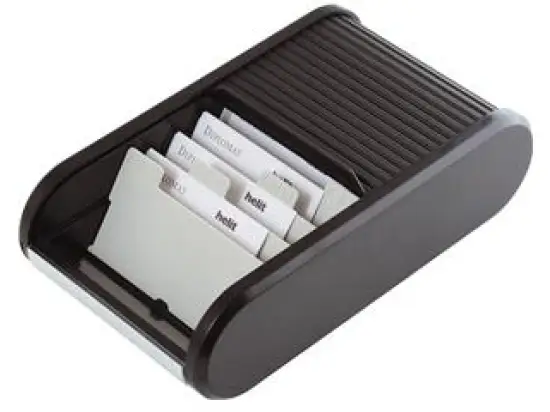 Visitenkartenbox Helit H6218095 schwarz