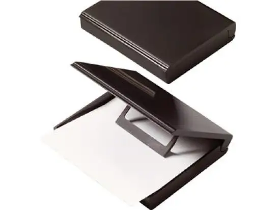 Zettelkasten Helit H6305895 schwarz A7 mit Vorschub