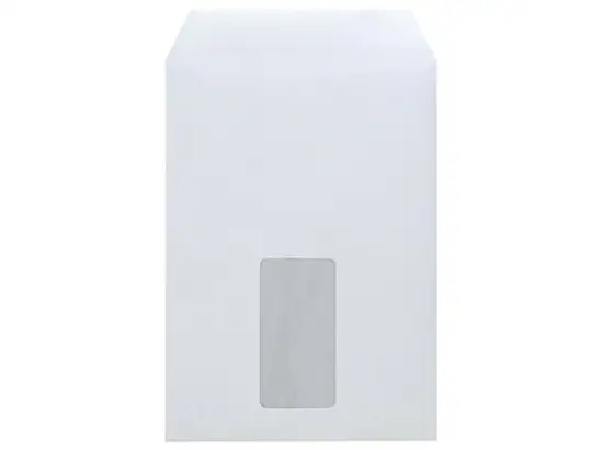 Versandtasche Soennecken 327664701 2095 C5 mit Fenster/haftklebend weiß 90g, Pack 25 Stk