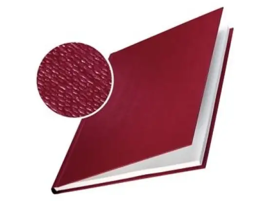 Buchbindemappen Leitz 7392-00-28 73920028 impressBIND, Premium A4, Hard Cover, 10,5 mm, Leinen, bordeaux, Pack 10 Stk