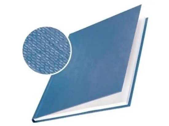 Buchbindemappen Leitz 7392-00-35 73920035 impressBIND, Premium A4, Hard Cover, 10,5 mm, Leinen, blau, Pack 10 Stk