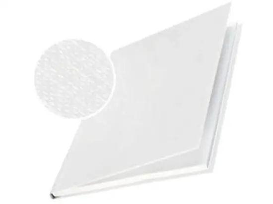 Buchbindemappen Leitz 7393-00-01 73930001 impressBIND, Premium A4, Hard Cover, 14,0 mm, Leinen, weiß, Pack 10 Stk