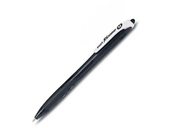 Kugelschreiber Pilot BRG-10M-BB-BG 2047701 Rex Grip Begreen M, BRG-10M-BG 0,4mm (M), Wechselmine, Druckmechanik, schwarz