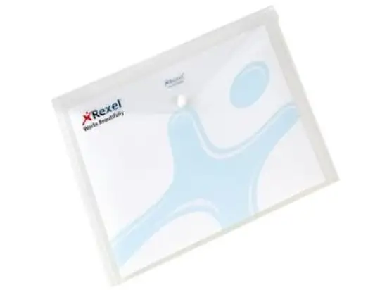 Dokumententasche Rexel 16129WH Active Folder A4, Kunststoff (PP), transparent, weiß, Pack 5 Stk