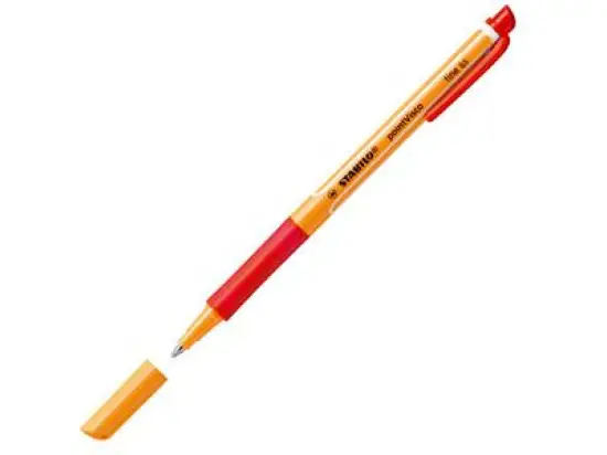 Tintenroller Stabilo 1099/40 pointVisco 0,5mm, Metallspitze, mit Kappe, rot