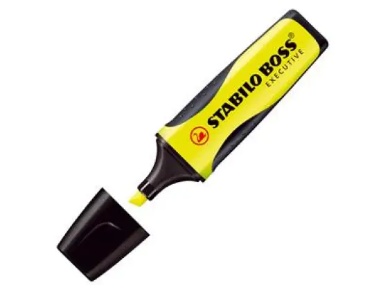 Textmarker Stabilo 73/14 Boss Executive 2-5mm, Keilspitze, gelb