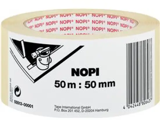 Kreppband Nopi 55513-00001-00 50mm x 50m schwach-gekreppt schmiegsam für gerade Kanten