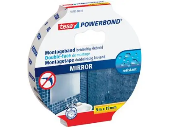 Montageband Tesa 55733-00010-04 Powerbond Spiegel 19mm x 5m, Pack 10 Stk