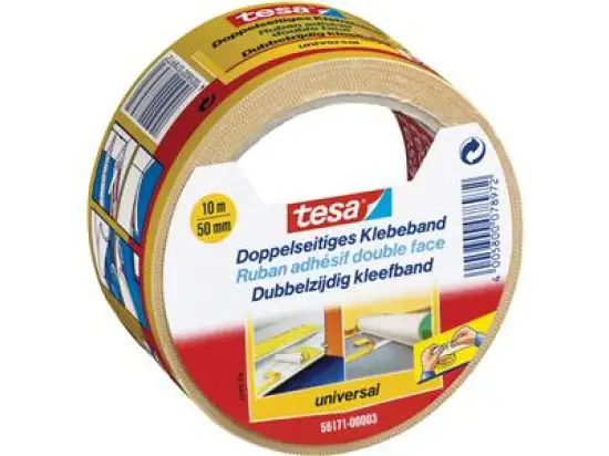 Doppelseitiges Klebeband Tesa 56171-00003-01 universal Verlegeband, 50mm x 10m