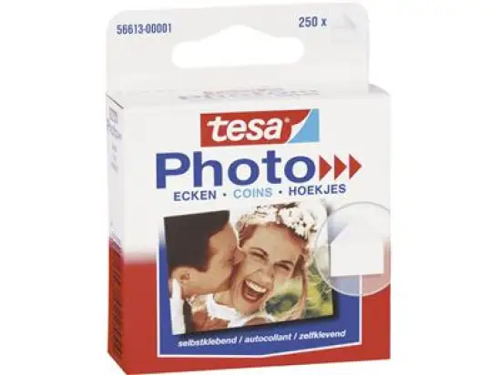 Fotoecke Tesa 56613-00001-00 Photo transparent selbstklebend, Pack 250 Stk