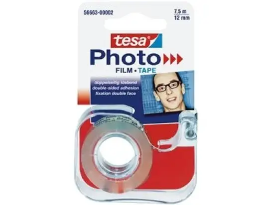 Fotoband-Abroller Tesa 56663-00002-00 Photo Film 12mm x 7,5m, doppelseitig klebend