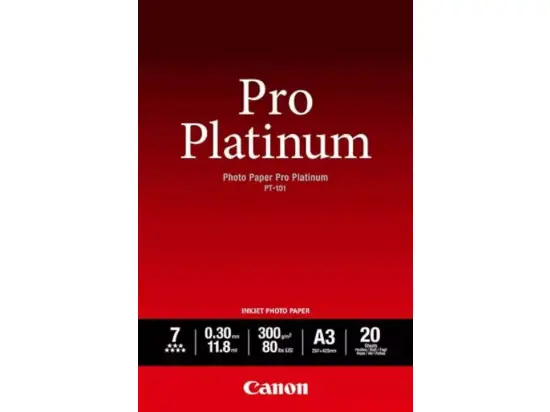 Papier Canon 2768B017 PT-101 A3, 300g, Hochglanz, Pack 20 Blatt