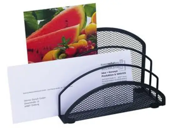 Briefständer Wedo 65301 65 301 Office schwarz 3-Fächer Draht-Metall