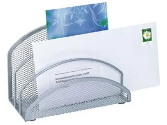 Briefständer Wedo 65354 65 354 Office silber 3-Fächer Draht-Metall