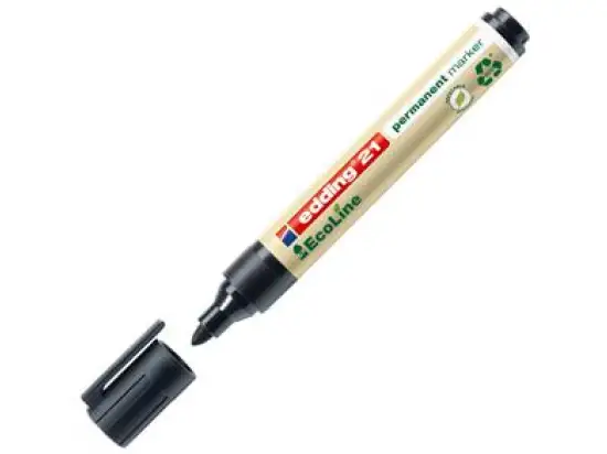 Permanentmarker Edding 21 EcoLine 4-21001 1,5-3mm, Rundspitze, schwarz