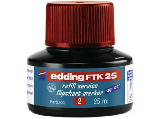 Flipchartmarker-Nachfülltusche Edding FTK25 4-FTK25002 rot, für Edding 380, 383, Flasche 25ml
