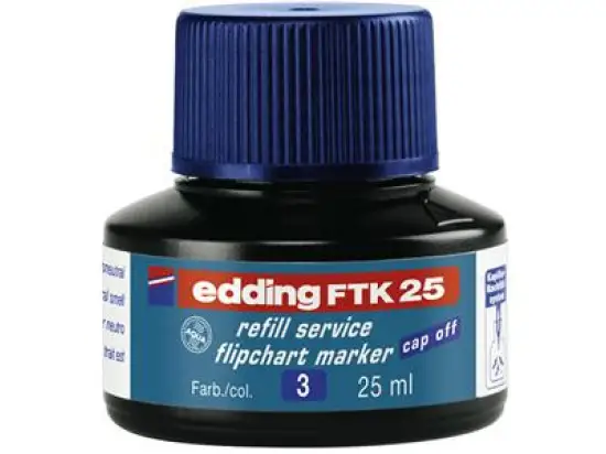 Flipchartmarker-Nachfülltusche Edding FTK25 4-FTK25003 blau, für Edding 380, 383, Flasche 25ml