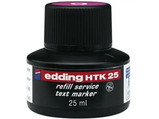 Textmarker-Nachfülltusche Edding HTK25 4-HTK25009 rosa, für edding 24, 340, 345, Flasche 25ml