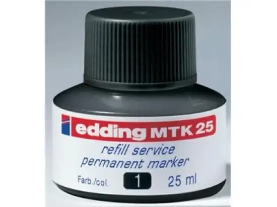 Permanentmarker-Nachfülltusche Edding MTK25 4-MTK25001 schwarz, für Edding 1/400/404/3000/3300, 25ml