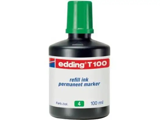Permanentmarker-Nachfülltusche Edding T100 4-T100004 grün, für permanente Edding Marker, Flasche 100ml