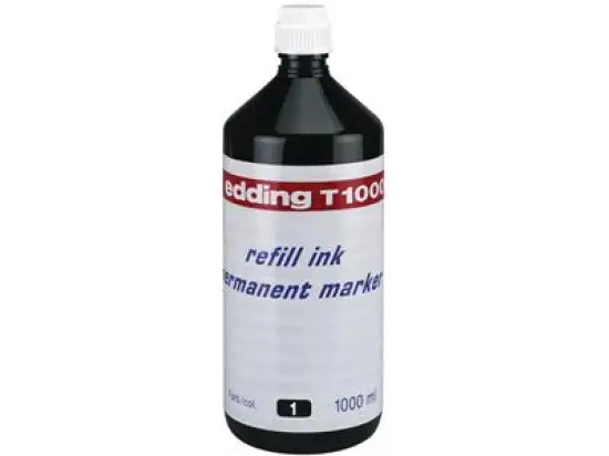 Permanentmarker-Nachfülltusche Edding T1000 4-T1000001 schwarz, für permanente Edding Marker, Flasche 1000ml