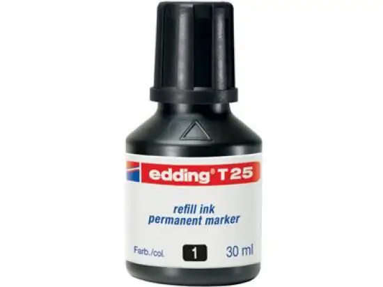 Permanentmarker-Nachfülltusche Edding T25 4-T25001 schwarz, für permanente Edding Marker, Flasche 30ml