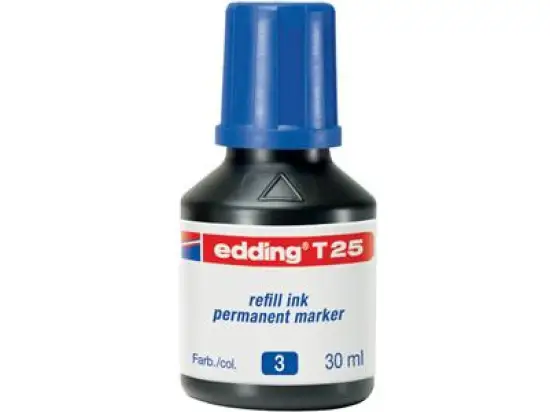 Permanentmarker-Nachfülltusche Edding T25 4-T25003 blau, für permanente Edding Marker, Flasche 30ml