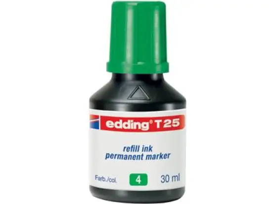 Permanentmarker-Nachfülltusche Edding T25 4-T25004 grün, für permanente Edding Marker, Flasche 30ml