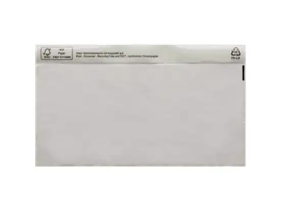 Begleitpapiertaschen 161141100 DIN lang, ohne Aufdruck, Folie, selbstklebend, transparent, Pack 250 Stk