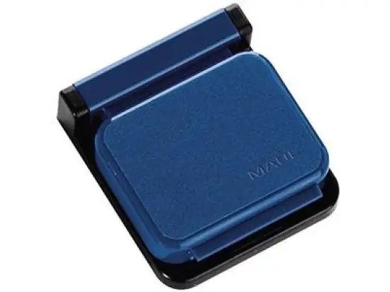 Planhalter-Magnetclip Maul 6240035 S, blau für Presenter/Planhalter, Schnapp Automatik, selbstklebend, Pack 10 Stk