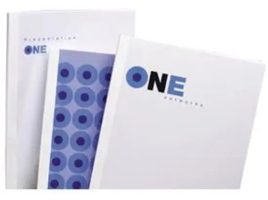 Thermobindemappen GBC TC080070 Optimal 1,5 mm, A4, Klarsichtfolie/Karton, weiß, Pack 100 Stk