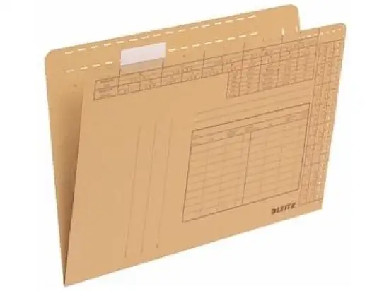 Einstellmappe Leitz 2444-00-11 24440011 mit Reiter 2,5cm chamois, Pack 50 Stk