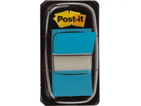 Haftstreifen Post-it 680-23 Index 25,4 x 43,2 mm, türkis, Spender 50 Stk